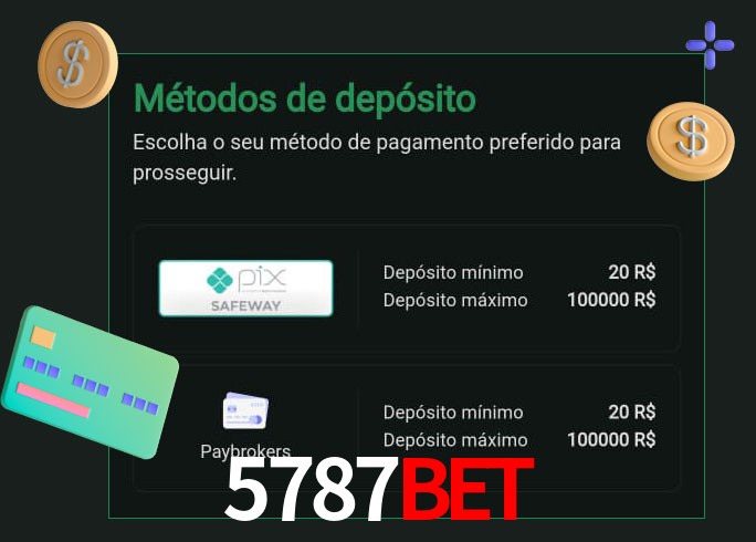 O cassino 5787bet oferece uma grande variedade de métodos de pagamento